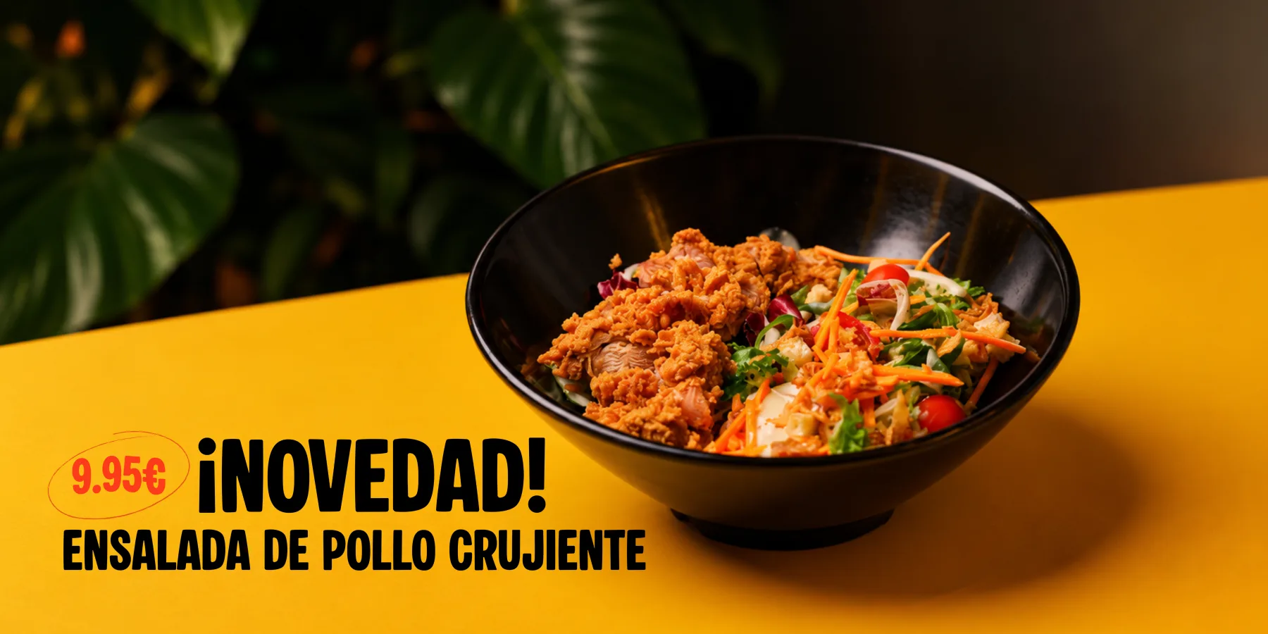 ¡Novedad! Ensalada de pollo crujiente por 9,95 €